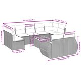  10-dijelni set vrtnih sofa s jastucima bež od poliratana | shoptok.hr
