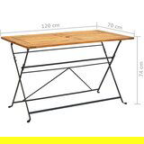  5-dijelni sklopivi vrtni blagovaonski set od bagremovog drva | shoptok.hr