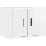 Maison Chic Stenska TV omarica - TV stojalo - Televizijska omarica visok sijaj bela 57x34,5x40 cm, (21700610) Cene