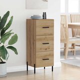 vidaXL Strani šal artisan hrast 34 x 34.5 x 90 cm Konstruiran les | Shoptok.si