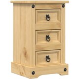  The Living Store Nočna omarica Corona 35x32,5x58 cm trdna borovina - Nočna Omarica, (21500596) | Shoptok.si