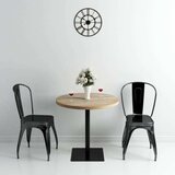 vidaXL Okrugli stol za bistro od MDF-a i čelika 80x75 cm boja hrasta Cijene
