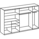 Stylife OMARA Z DRSNIMI VRATI, barve grafita, barve hrasta | Shoptok.si