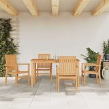  5-dijelni vrtni blagovaonski set od masivne tikovine | shoptok.hr