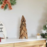  Božićno drvce s stalakom Smeđa 51 cm Masivna tikovina | shoptok.hr