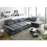 Hom`in SEDEŽNA GARNITURA, mikrovelur antracit | Shoptok.si