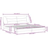  Posteljni okvir z vzglavjem kapučino 200x200 cm umetno usnje, (21081697) | Shoptok.si