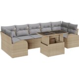  Set za vrtni kauč od 8 komada s jastučićima bež poli ratan | shoptok.hr