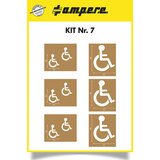 a.m.p.e.r.e Komplet šablon, simbol invalidskega vozička v 2 velikostih, 6 šablon, karton | Shoptok.si