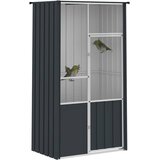  Kavez za ptice antracit 115 x 78 x 200 cm od pocinčanog čelika | shoptok.hr