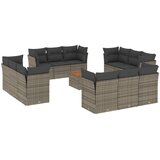  13-dijelni set vrtnih sofa od poliratana s jastucima sivi | Eponuda.ba