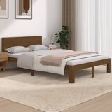 The Living Store Posteljni okvir medeno rjav iz trdnega lesa 120x190 cm - Posteljni Okvir, (21530524) | Shoptok.si