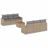  7-dijelni set vrtnih sofa s jastucima bež od poliratana | shoptok.hr