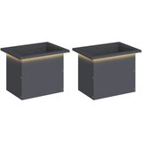  Vrtna posuda za sadnju s LED svjetlom 2 kom. Antracit - Antracit 30 x 40 x 30 cm 2 | shoptok.hr