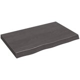 vidaXL Stenska polica temno siva 80x50x6 cm obdelana trdna hrastovina Cene