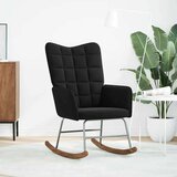 vidaXL Stolica za ljuljanje crna baršunasta | shoptok.hr