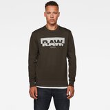 G-star Sweatshirt - Raw Block Raster r sw l\s dark green | Shoptok.si