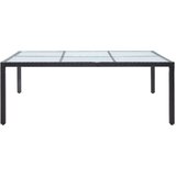 Poli Zunanja jedilna miza črna 200x150x74 cm poli ratan | Shoptok.si