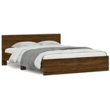 Furnova Posteljni okvir z vzglavjem rjavi hrast 140x200 cm, (21936964) | Shoptok.si