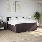  Krevet s oprugama i madracem tamnosmeđi 200x200 cm od tkanine | shoptok.hr