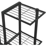  Stalak za cvijeće 94,5 x 25 x 88 cm crni metalni | shoptok.hr