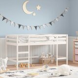  The living store otroški pograd z lestvijo bel 90x190 cm trdna borovina - otroški pograd, (21499481) | Shoptok.si