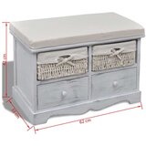 vidaXL klop s prostorom za shranjevanje bela 62x33x42 cm pavlovnija, (20772342) | Shoptok.si