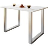 MID.YOU Pisalna Miza Lona, Bela, Srebrna, 140x80cm | Shoptok.si