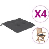 vidaXL Blazine za stole 4 kosi antracitne 40x40x7 cm blago Cene