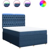  Krevet s oprugama i madracem plavi 140x200 cm od tkanine | shoptok.hr