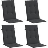  Jastuci za vrtne stolice 4 kom crni 120 x 50 x 3 cm od tkanine | Eponuda.com