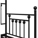 Krevet na kat Crna 80 x 200 cm Čelik | Eponuda.com