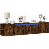 vidaXL Zidni TV ormarić LED boja dimljenog hrasta 180x31x39,5 cm Cijene