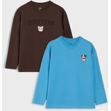 Sinsay Pamučne loose majice s izvezenim medvjedićem i psom 2 pack | shoptok.hr