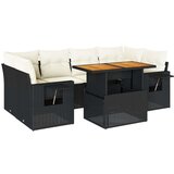 vidaXL 7-dijelni set vrtnih sofa od poliratana s jastucima crni | shoptok.hr