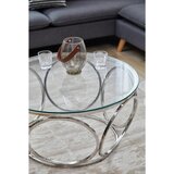 Livetastic KLUBSKA MIZA, prozorno, srebrne barve | Shoptok.si