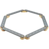 MeowBaby Siva senzorična steza iz borovega lesa 10x408x5 cm Montessori - | Shoptok.si