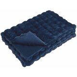 vidaXL Dežnik iz umetnega zajčjega krzna Morsko modra 130 x 150 cm, (5000111865) | Shoptok.si