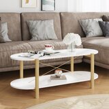 vidaXL Stolić za kavu bijeli 110 x 48 x 40 cm od konstruiranog drva | shoptok.hr