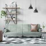  Kauč na razvlačenje s naslonima za ruke svjetlosivi baršunasta | shoptok.hr