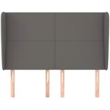  Uzglavlje s ušima sivo 147x23x118/128 cm od umjetne kože | shoptok.hr