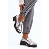 Boto Women's Leather Half-Boots On Massive Heel Silver Lemmitty | ePonuda.com