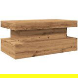 vidaXL Stolić za kavu s LED svjetlima boja hrasta artisan 90x50x40 cm | shoptok.hr