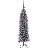  Umjetno vitko božićno drvce Zelena i bijela 120 cm | shoptok.hr