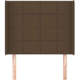  Uzglavlje s ušima tamnosmeđi 103x16x118/128 cm od tkanine | shoptok.hr