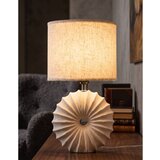 Mauro Ferretti Kremno bela keramična namizna svetilka s tekstilnim senčilom (višina 40 cm) Anemone – | Shoptok.si