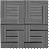 vidaXL WPC Pločice za brodski pod s okomitim uzorkom 30 x 30 cm 11 kom, sive Cijene