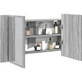 Furnova LED kopalniška omarica z ogledalom siva sonoma 80x12x45 cm, (21947331) Cene