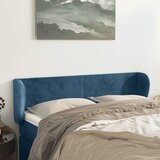 vidaXL Uzglavlje s ušima tamnoplavi 147x23x78/88 cm baršunasti Cijene