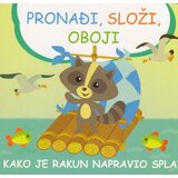  Knjiga s puzzlama: Pronađi, složi, oboji - Kako je rakun napravio splav Cene